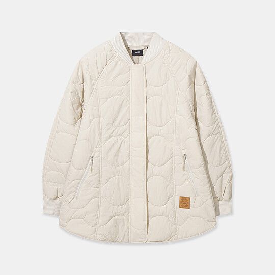 여성 써모퍼프 미드 봄버 패딩자켓