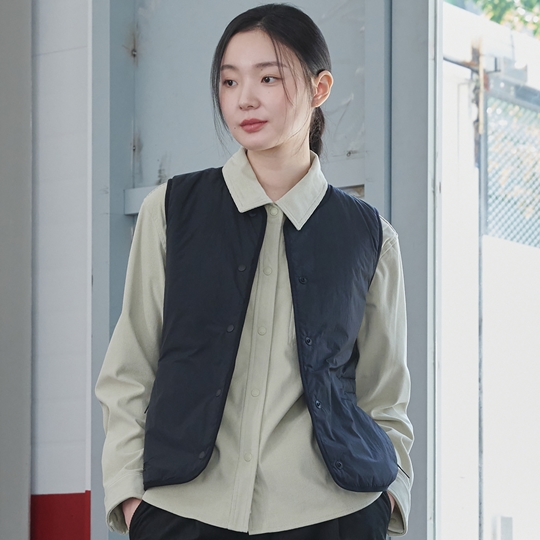 여성 써모퍼프 리버서블 패딩 베스트 