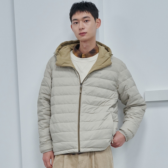 남성 리브 리버서블 경량 다운자켓