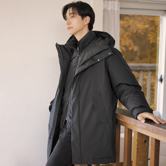 남성 벤투스 윈드스토퍼 3 IN 1 후디 롱 다운 자켓