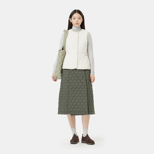 여성 써모퍼프 패딩 스커트