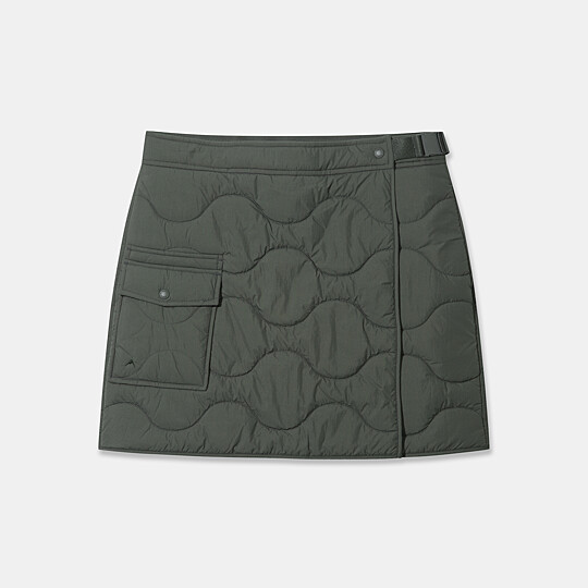 여성 써모퍼프 패딩 미니 스커트