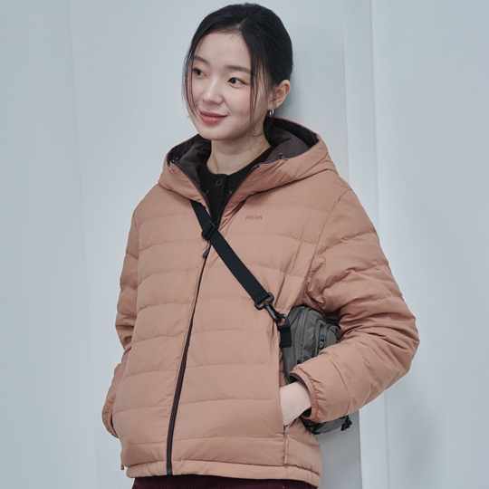 여성 리브 리버서블 경량 다운자켓