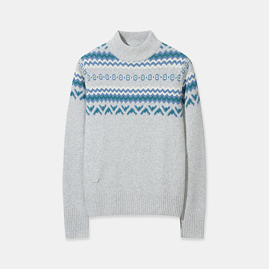 여성 노르딕 라운드 스웨터