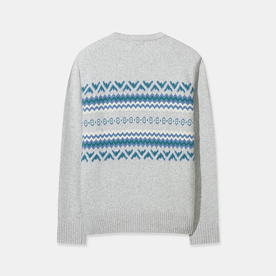 남성 노르딕 라운드 스웨터