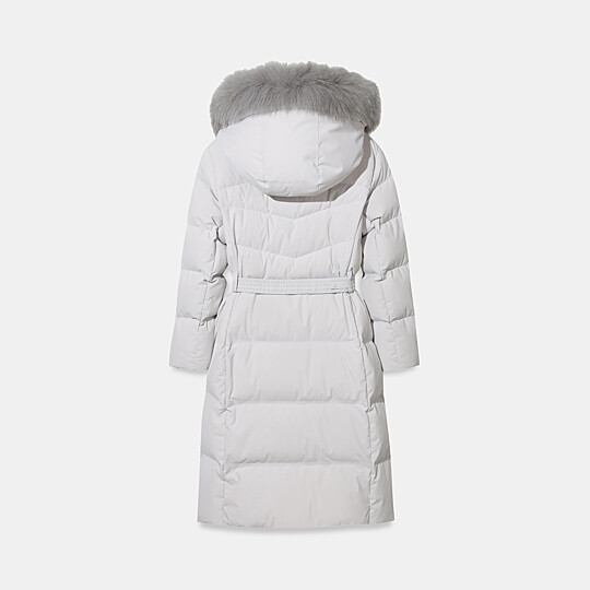 여성 프리미아 벨티드 롱 다운 자켓