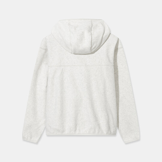 여성 플러피 플리스 반집업 후드 티셔츠