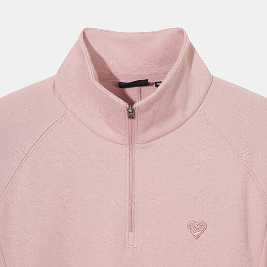 여성 그린마인드 에센셜 반집업 맨투맨 티셔츠