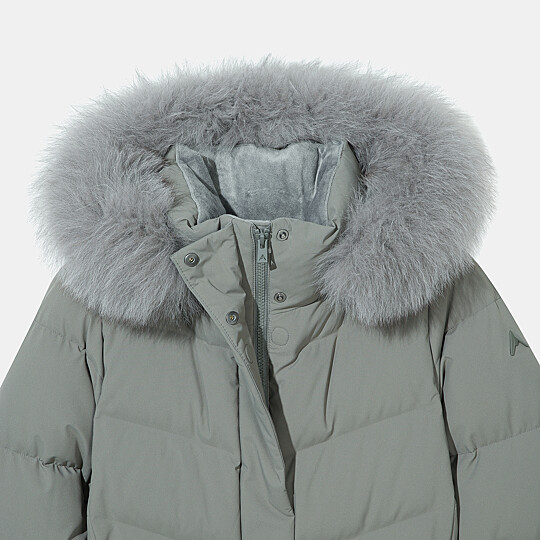 여성 프리미아 벨티드 롱 다운 자켓