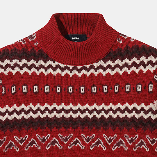 여성 노르딕 라운드 스웨터