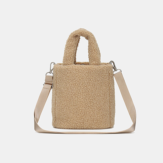 플러피 보아 스몰 토트백