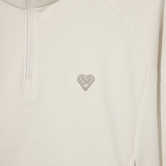 여성 그린마인드 에센셜 반집업 맨투맨 티셔츠