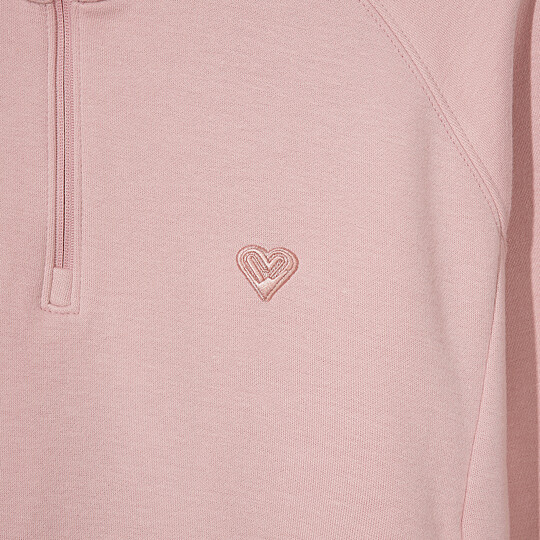 여성 그린마인드 에센셜 반집업 맨투맨 티셔츠